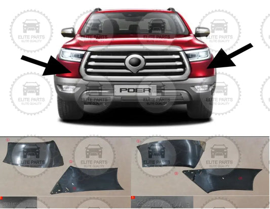 Great Wall Poer Cannon Original Front Bumper Trim Panels Car Spare Parts (اكسسوارات الصدام الامامى جريت وول بيكب بوير)