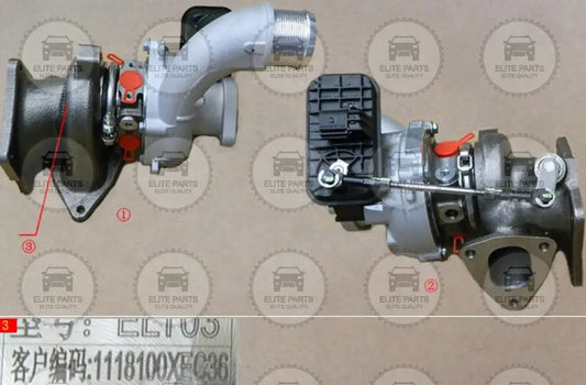 HAVAL H6 2nd Gen. 2.0T Turbo Supercharger Assembly (تيربو اصلى شاحن توربينى هافال اتش 6 الجيل الثانى) 1118100XEC36