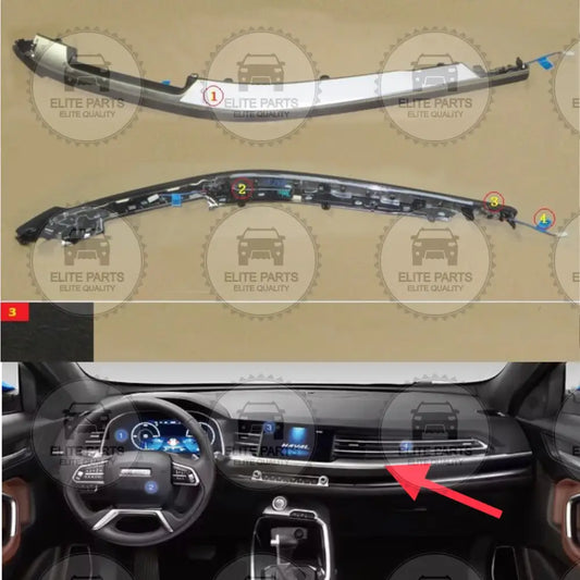 HAVAL H6 2nd Gen. Original Dashboard Passenger Side Soft Trim Panel (لوح بلاستيك تزييت تابلوه جهة اليمين هافال اتش 6 الجيل الثاني) 5306400AKZ1DA8P