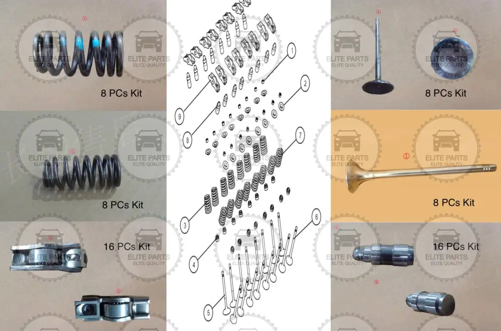 HAVAL H6 3rd Gen. 1.5T Original Engine Valves Rebuild Kit (طقم صمامات اصلاح المحرك هافال اتش 6 الجيل الثالث)