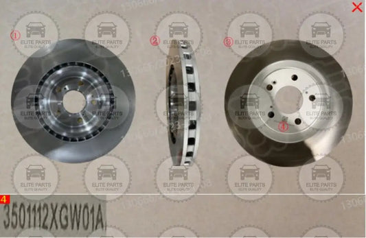 HAVAL H6 3rd Generation ORIGINAL Front Brake Rotor Disc 3501112XGW01A هافال H6 الجيل الثالث الأصلي ديسك طنابير طنبورة ديسكات دسكات الفرامل الأمامية