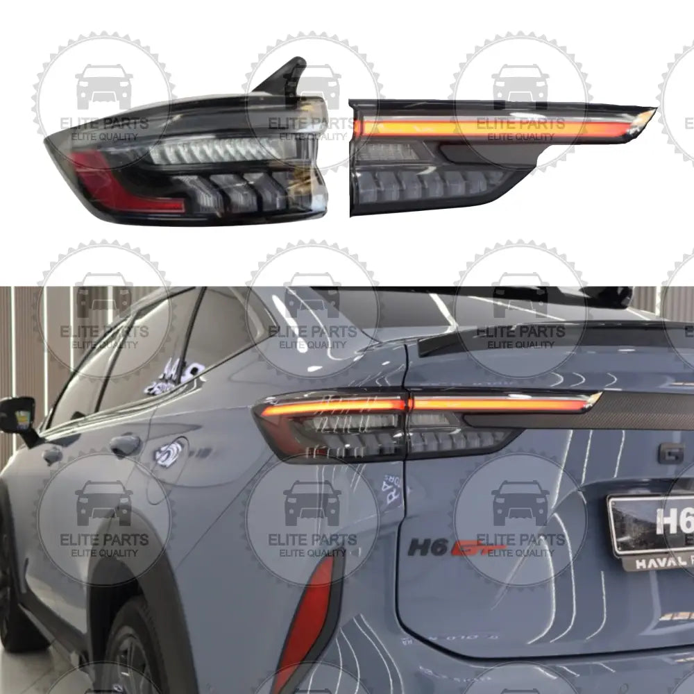 HAVAL H6 GT Original Tail Lights With Transparent Lampshade (مصابيح كشافات اضواء خلفية شفافة اصلية هافال اتش 6 جي تي)