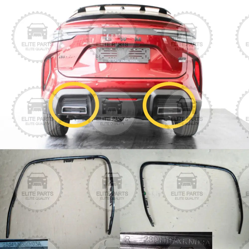 HAVAL H6 GT Original Trim Strip Of The Lower Rear Bumper Guard (بلاستيك الصدام الخلفي الاصلي هافال اتش 6 جي تي)