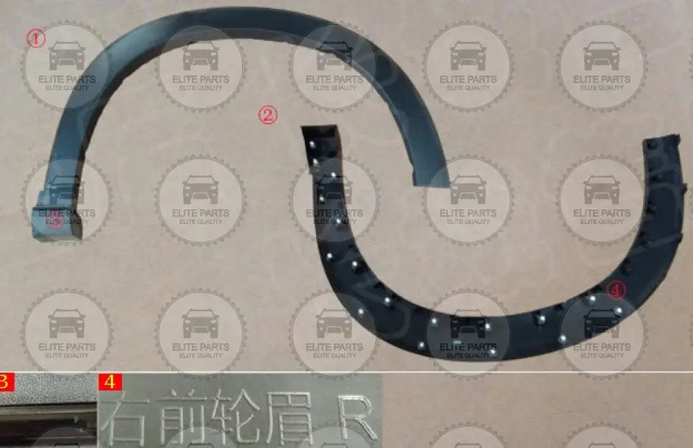 HAVAL H6 GT original Right Front Wheel Eyebrow Fender Flare Arch (داير الرفرف قوس بلاستيك خارجى للعجلة امامى جهة اليمين هافال اتش 6 جى تى) 5006240XKN03A