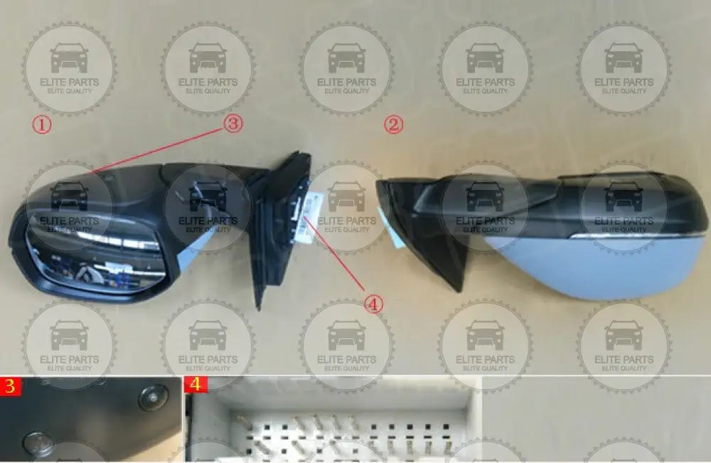 HAVAL H6 Second Generation Original Exterior Right Side Rearview Mirror Assembly (مرآه جانبية جهة اليمين هافال اتش 6 الجيل الثانى) 8202040BKZ1DB / 8202040XKZ1DB