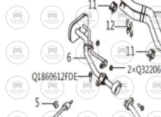 HAVAL H6 Second Generation Original HVAC Inlet and Outlet Refrigeration Pipe Assembly (مواسير مكيف الهواء هافال اتش 6 الجيل الثانى) 8108200XKZ93B