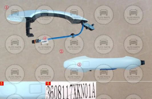 هافال مجموعة مقابض الأبواب الخارجية الأمامية اليسرى الأصلية من الجيل الثالث H6 (مقبض الباب الأمامي الأيسر الخارجي (مقبض الباب الأمامي للسائقين من الجيل الثالث 6105118XKN01A