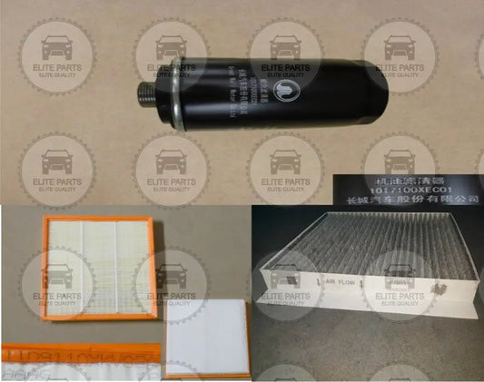 HAVAL H9 Original Maintenance Filters 3 PCs Kit (Oil+Air+AC) (مجموعة فلاتر الصيانة الدورية هافال H9 فلتر زيت + فلتر هواء + فلتر تكييف)