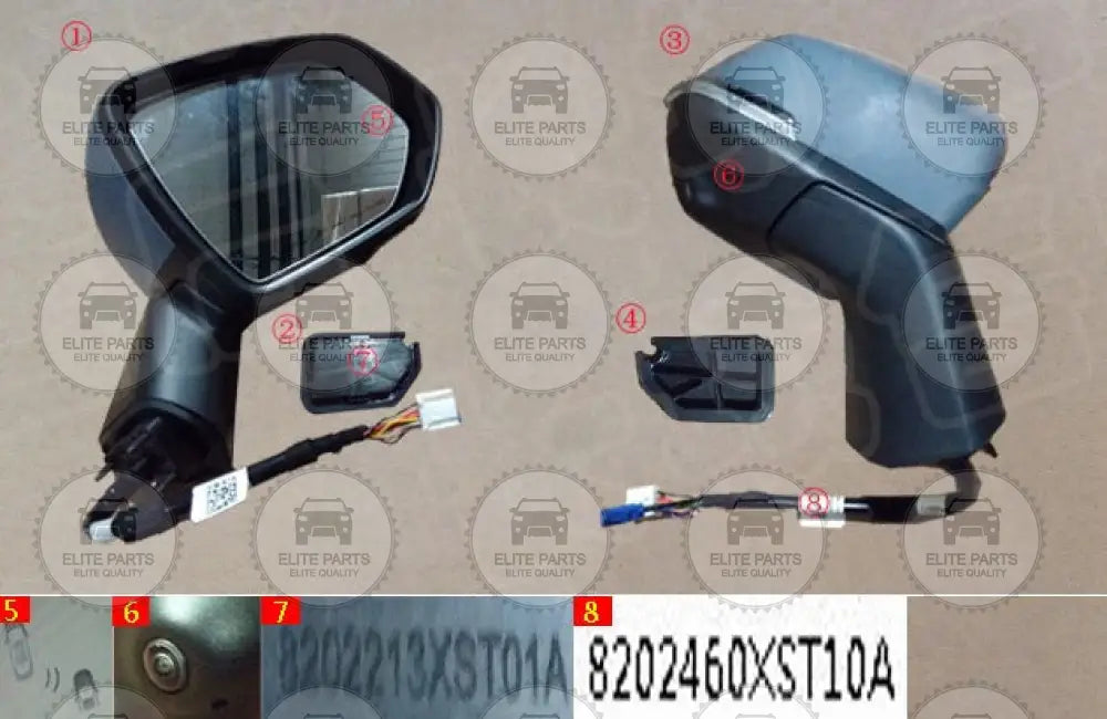 HAVAL JOLION Original Right Rearview Door Mirror Assembly (مرآه باب جانبية اصلية جهة اليمين هافال جوليون) 8202460XST10A