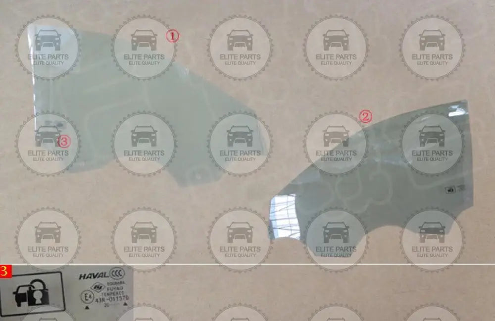 HAVAL Jolion Original Left Front Driver Door Window Glass Assembly (زجاج باب السائق امامي جهة اليسار اصلي هافال جوليون) 6103300XST01A