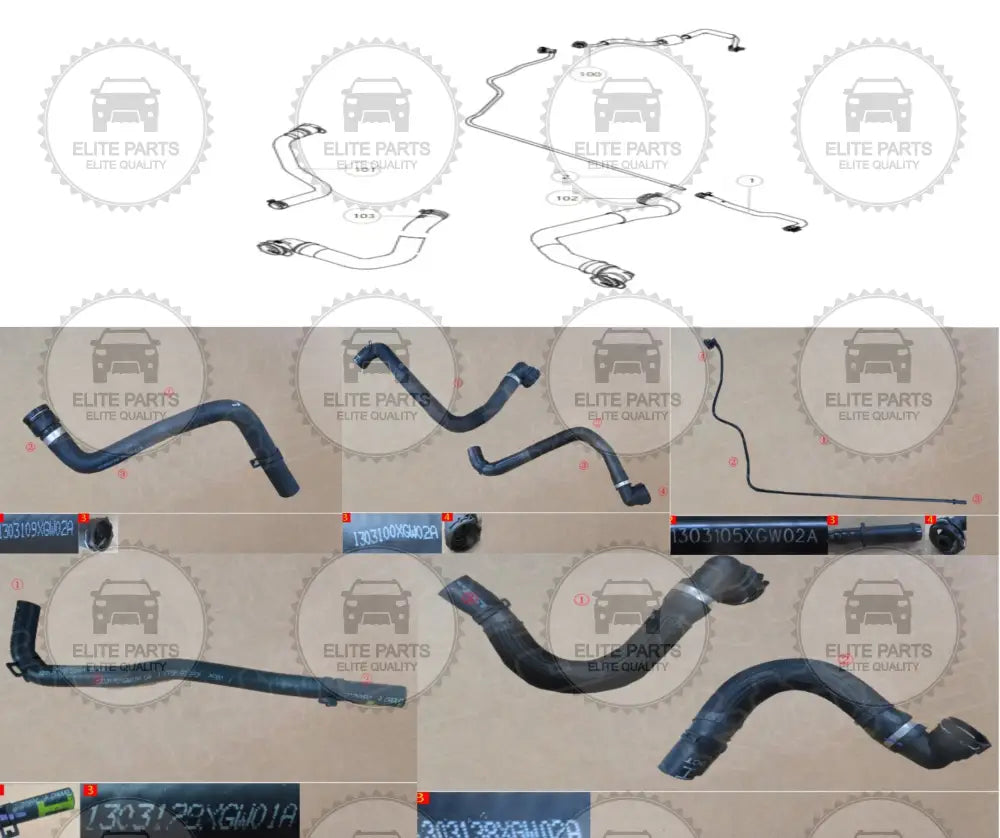 HAVAL Jolion Original Radiator Coolant Fluid Pipes (خراطيم التبريد للردياتير هافال جوليان)