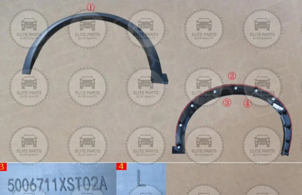 HAVAL Jolion Pro Left Front Wheel eyebrow fender flare Arch (فيبر بلاستيك داير الرفرف الامامى جهة اليسار هافال جوليان برو) 5006710XST02A