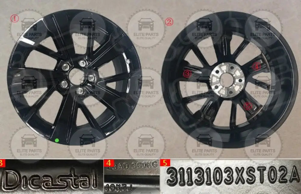 HAVAL Jolion Pro Original 18X7J Alloy Rim Assembly (عجلة جنط اصلي مقاس 18 هافال جوليان برو) 3113103XST02A
