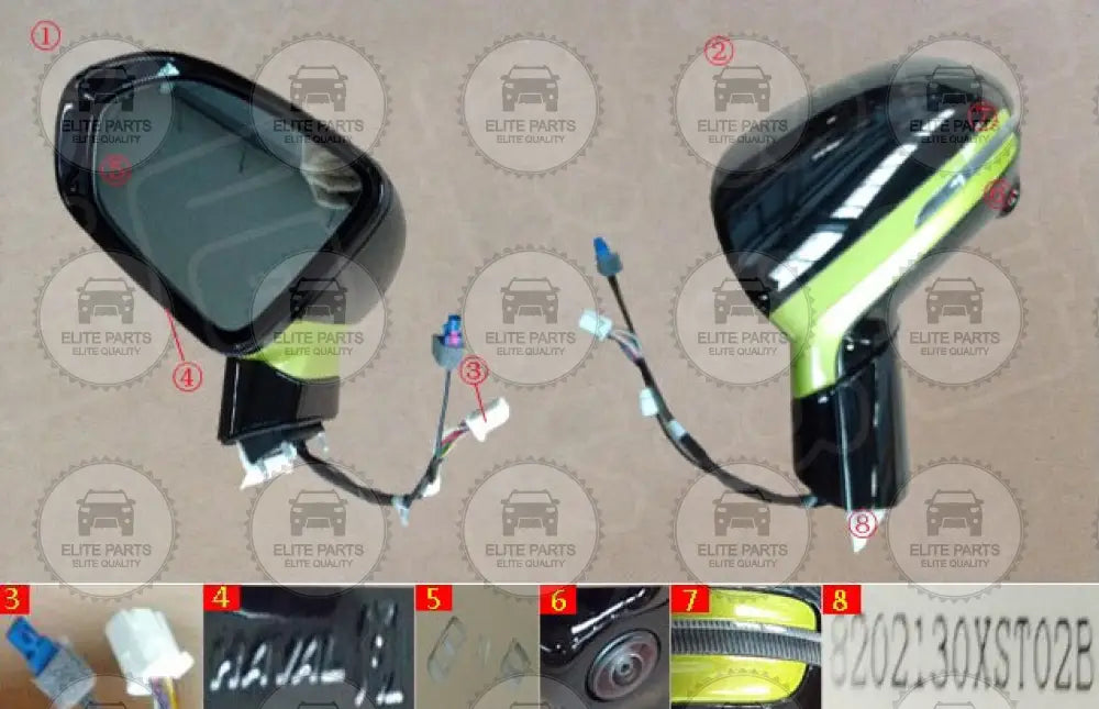 HAVAL Jolion Pro Original Left Rearview Side Mirror Assembly (مرآه جانبية اصلية جهة اليسار هافال جوليون برو) 8202130XST02B