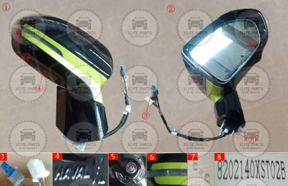 HAVAL Jolion Pro Original Right Rearview Side Mirror Assembly (مرآه جانبية اصلية جهة اليمين هافال جوليون برو) 8202140XST02B