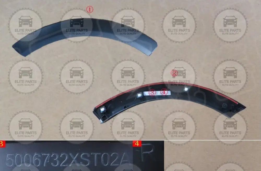 HAVAL Jolion Pro Right Rear Wheel eyebrow Rear Section fender flare Arch (فيبر بلاستيك داير الرفرف الخلفى جهة اليمين الجزء الخلفى هافال جوليان برو) 5006760XST02A