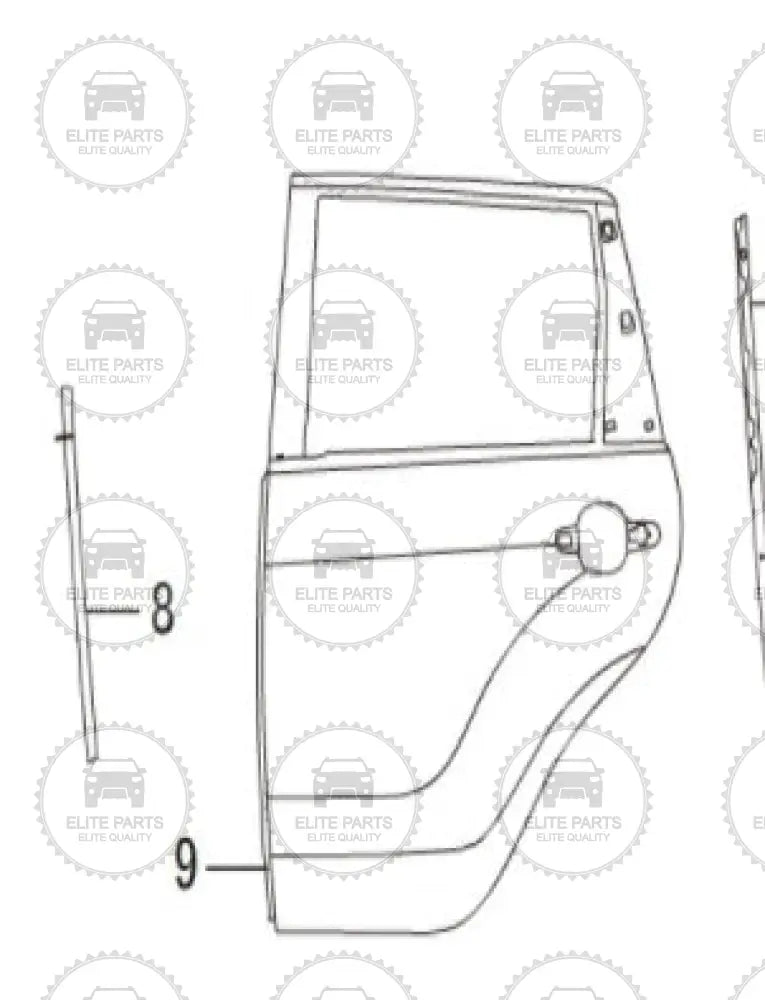HAVAL M4 Original Left & Right Rear Door Panel Assembly (باب اصلي خلفى جهة اليمين و اليسار جريت وول هافال ام 4) 6201010BS56XA & 6201020BS56XA