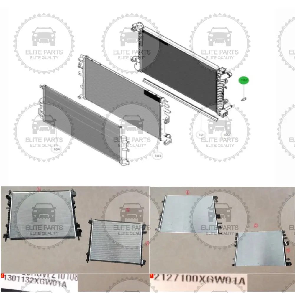 Haval H6 3rd 2.0T Low/Hight Temperature Original Cooling Radiator Asse ...