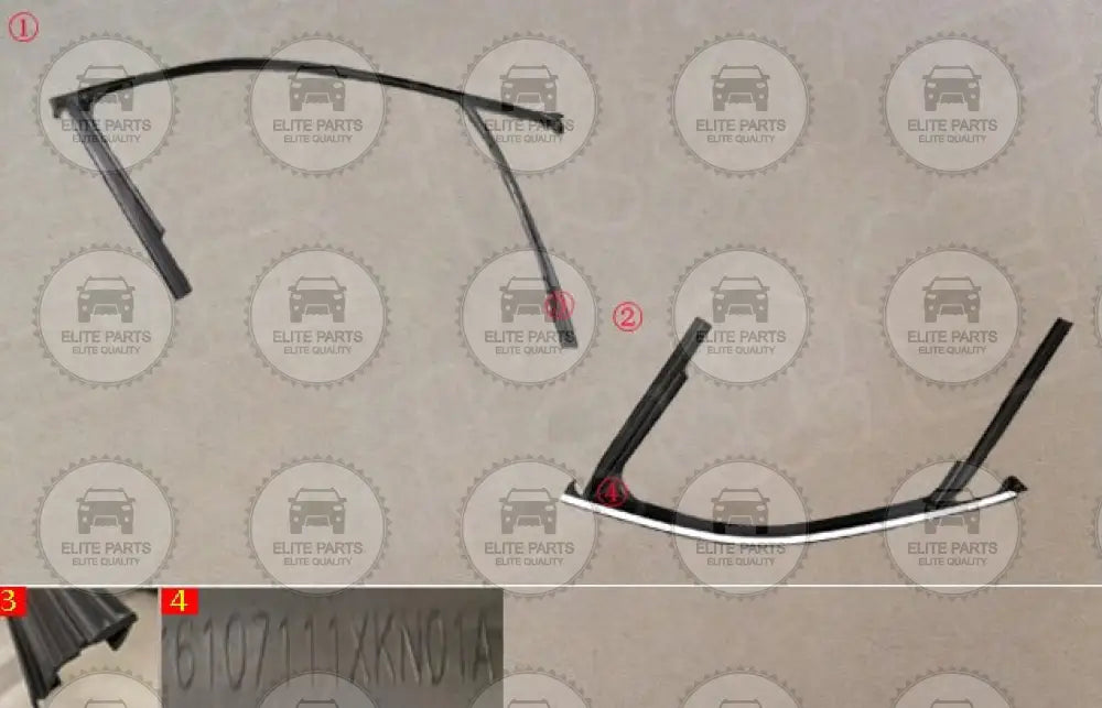 Haval H6 3rd Gen. Original Left Front Door Upper Glass Trough 6107111XKN01A هافال H6 الجيل الثالث الأصلي نيكل الزجاج علوي للباب الأمامي الأيسر