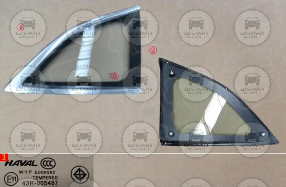 Haval H6 3rd Gen. Original Right Side Rear Window Glass Assy	5403400XKN01A هافال H6 الجيل الثالث زجاج الشراعة الخلفية الأصلي من الجانب يمين