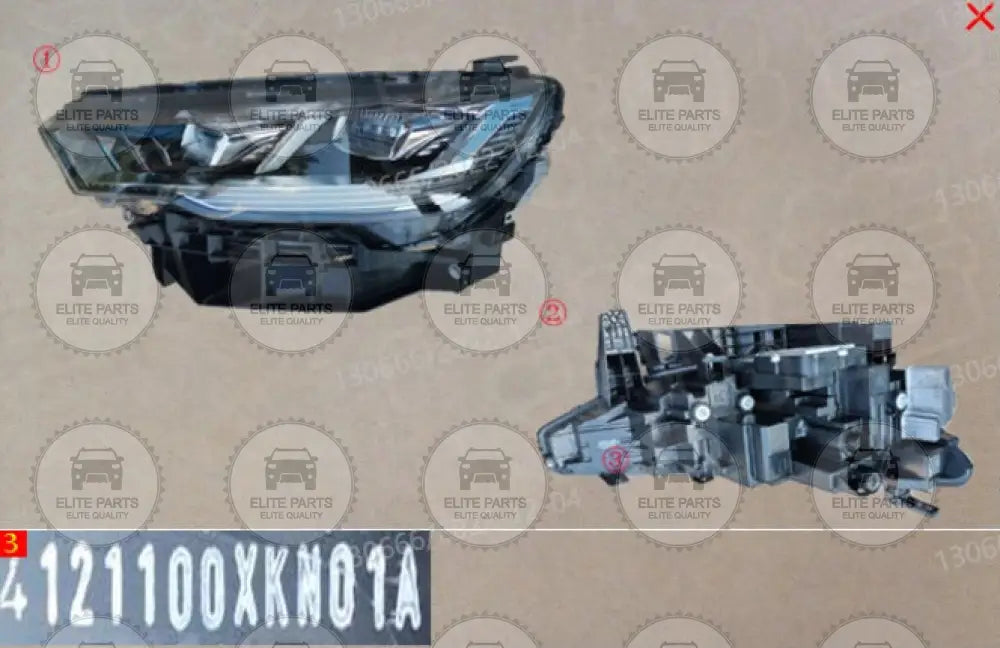 Haval H6 Generation 3 Left Front Headlight Lamp Assembly (مصباح فانوس كشاف امامى جهة اليسار هافال اتش 6 الجيل الثالث)  4121100XKN01A