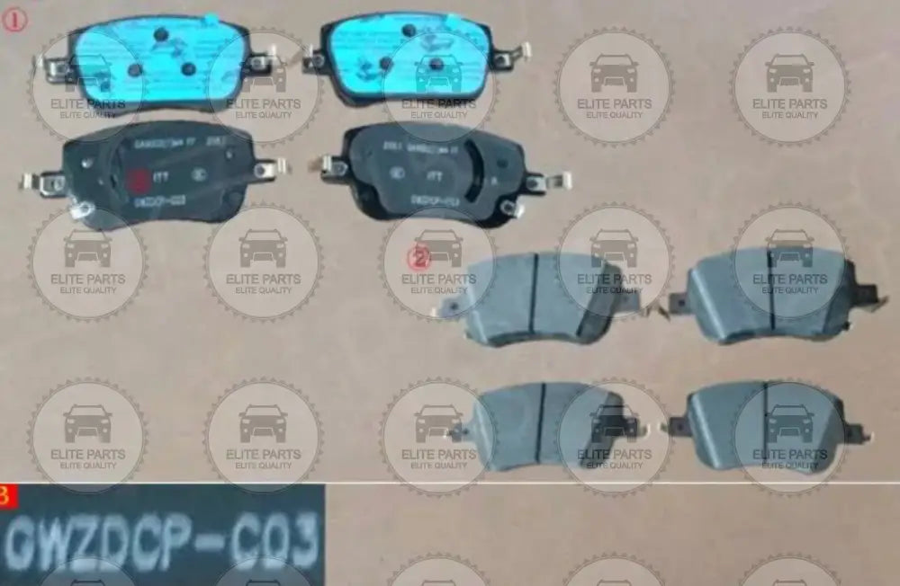 Haval Jolion 4Wd Original Front Brake Pads Set (طقم قماش فحمات فرامل امامى هافال جوليون دفع رباعى) 3501115XGW02A